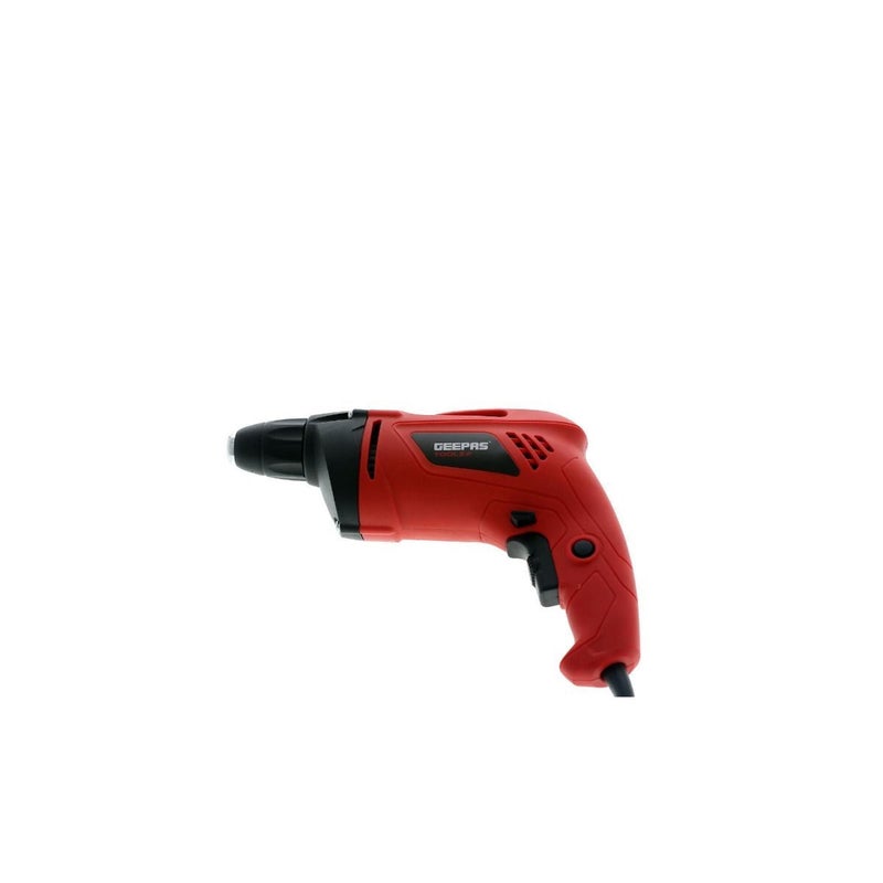 GEEPAS - Electric Screw Driver  - Variable Speed 0 to 4200 RPM | Forward & Reverse Button with Lock-On Switch | Trigger-Lock | Ideal for Drilling, Screw Tightening & Loose Red/Black - Image 1