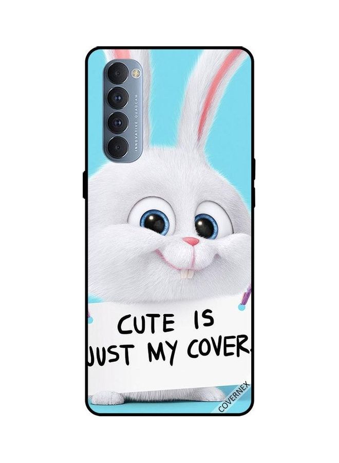 كوفرنيكس غطاء حماية واق لهاتف أوبو رينو 4 برو تصميم بعبارة "Cute Is Just My Cover" 