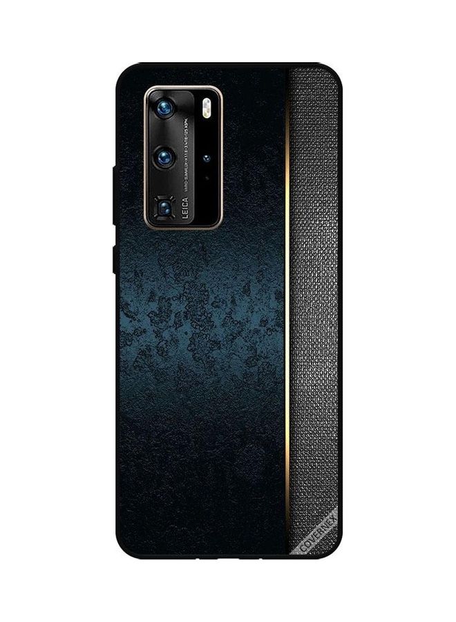 Covernex Printed Protective Case For Huawei P40 Pro Dark Green Leather Pattern - Image 1