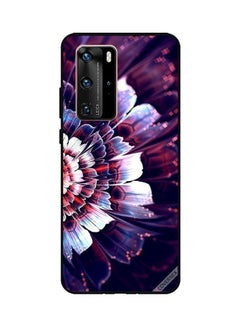 Printed Protective Case For Huawei P40 Pro Reflected Big Flower On Left Side