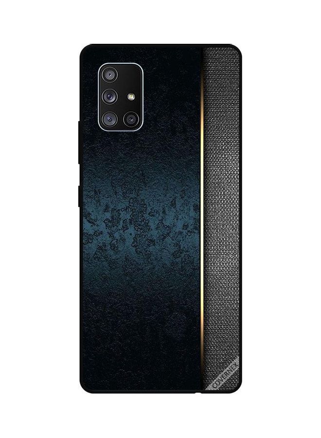 كوفرنيكس غطاء حماية واقي لهاتف سامسونج جالاكسي A71 تصميم جلد أخضر داكن - Image 1