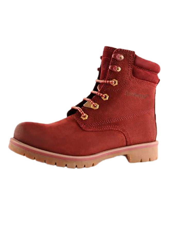 Levent - Lace Up Ankle Boots Burgundy - Image 1
