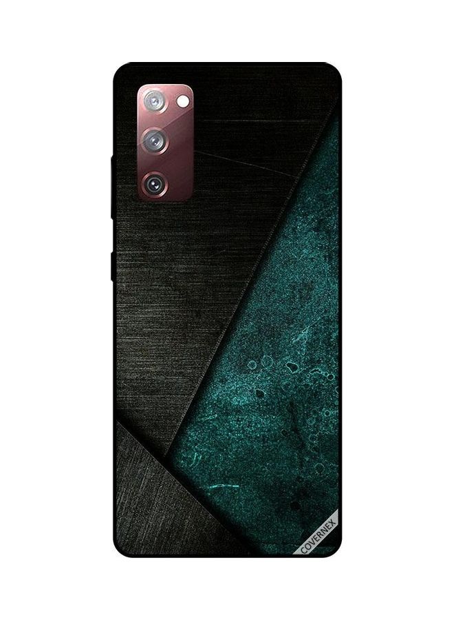 Covernex Samsung Galaxy S20 FE Protective Case Cover Printed Featuring Black & Grey Strips Pattern DESIGN_0028 - Image 1