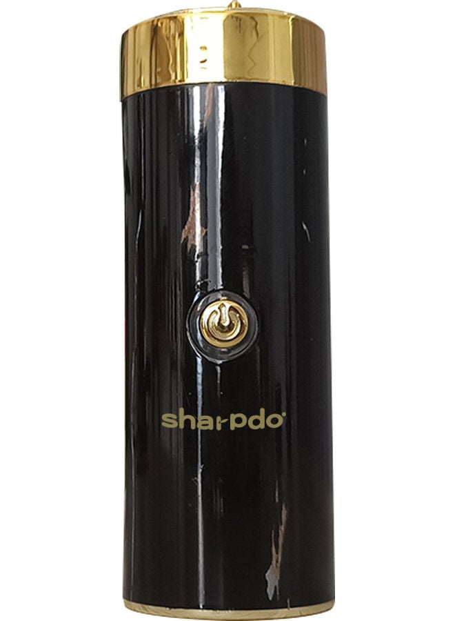 Sharpdo Portable Incense Burner With Rotatable Lid Black/Gold 4.3x4.3x12.5cm - Image 1