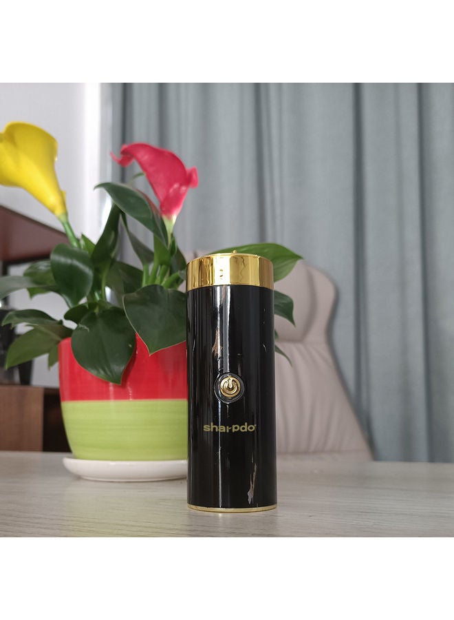 Sharpdo Portable Incense Burner With Rotatable Lid Black/Gold 4.3x4.3x12.5cm - Image 2