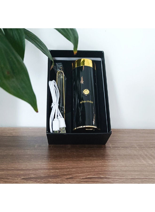 Sharpdo Portable Incense Burner With Rotatable Lid Black/Gold 4.3x4.3x12.5cm - Image 3