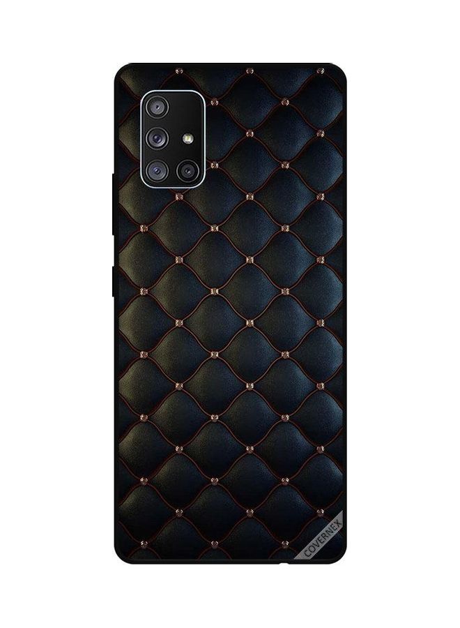 كوفرنيكس غطاء حماية واق لهاتف سامسونج جالاكسي A71 5G نمط دباسات على قطعة قماش سوداء - Image 1