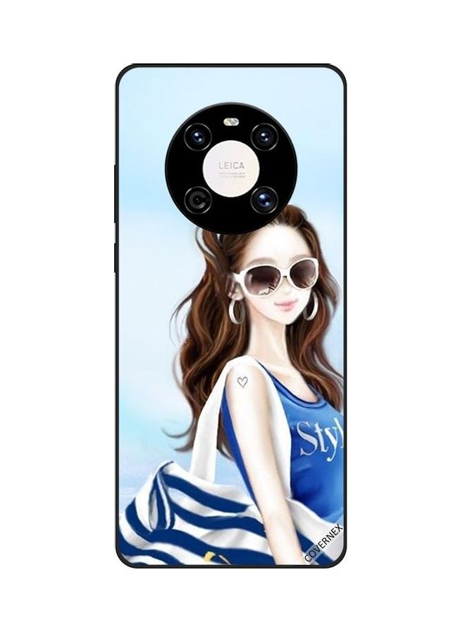 Covernex Printed Protective Case For Huawei Mate 40 Pro Blue Shirt Style - Image 1
