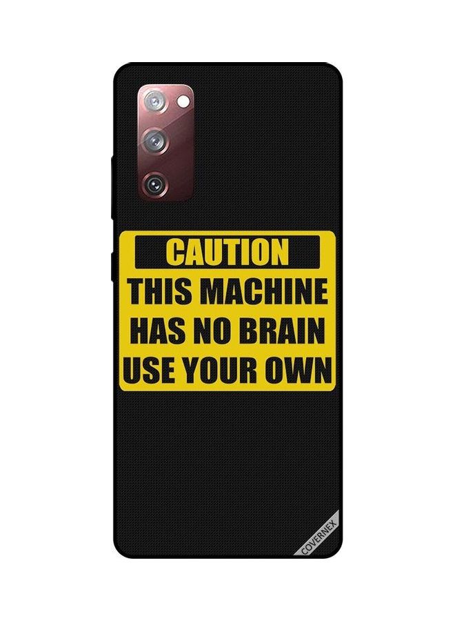 كوفرنيكس غطاء حماية واق لهاتف سامسونج جالاكسي S20 FE بطبعة كلمة "Caution" - Image 1