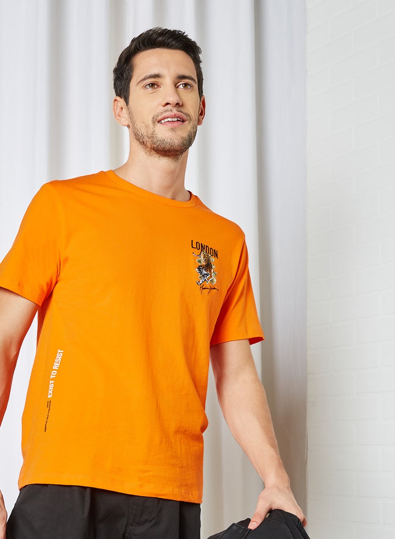 Short Sleeve Logo T-Shirt Orange - v1614772990/N43434710V_4