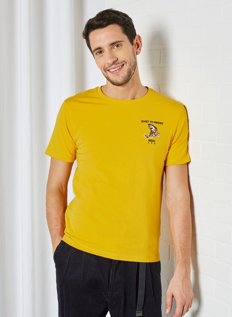 Short Sleeve Logo T-Shirt Yellow - v1614772993/N43434680V_1