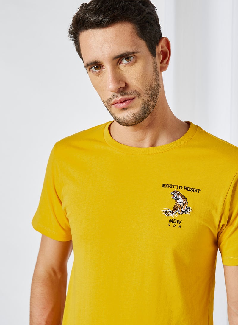 Short Sleeve Logo T-Shirt Yellow - v1614772994/N43434680V_4