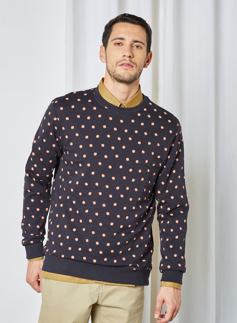 Only & Sons - All Over Print Sweatshirt Blue - Image 1