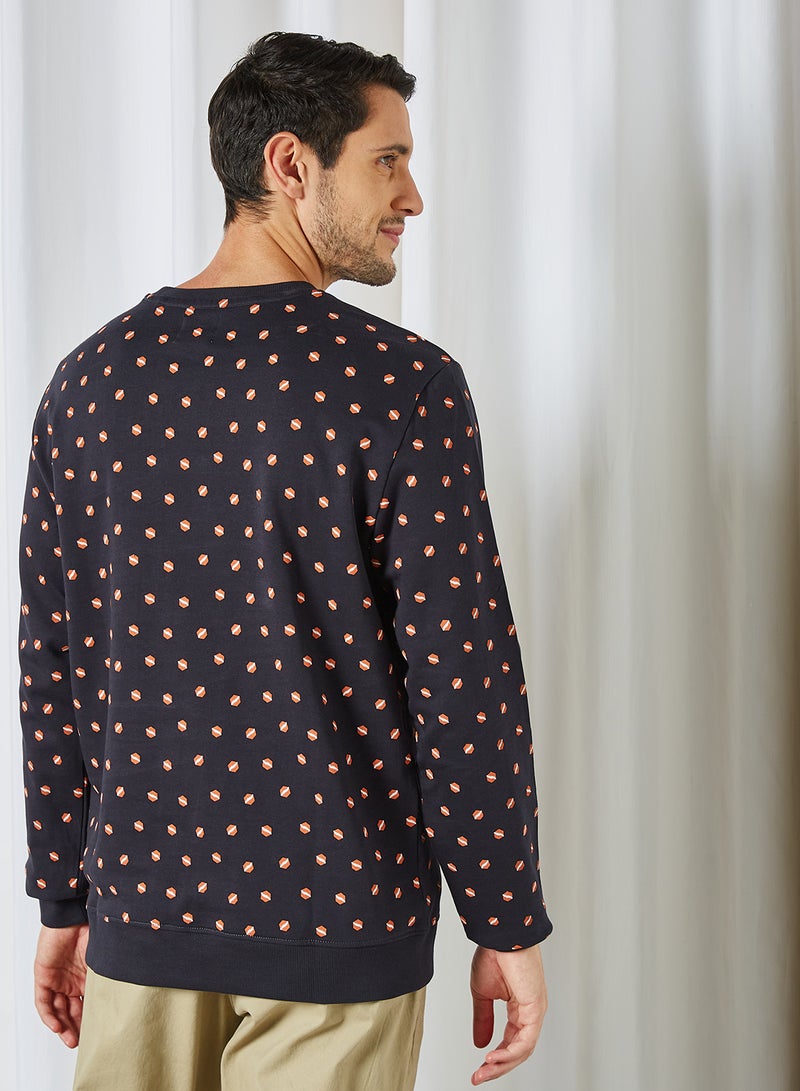 Only & Sons - All Over Print Sweatshirt Blue - Image 1