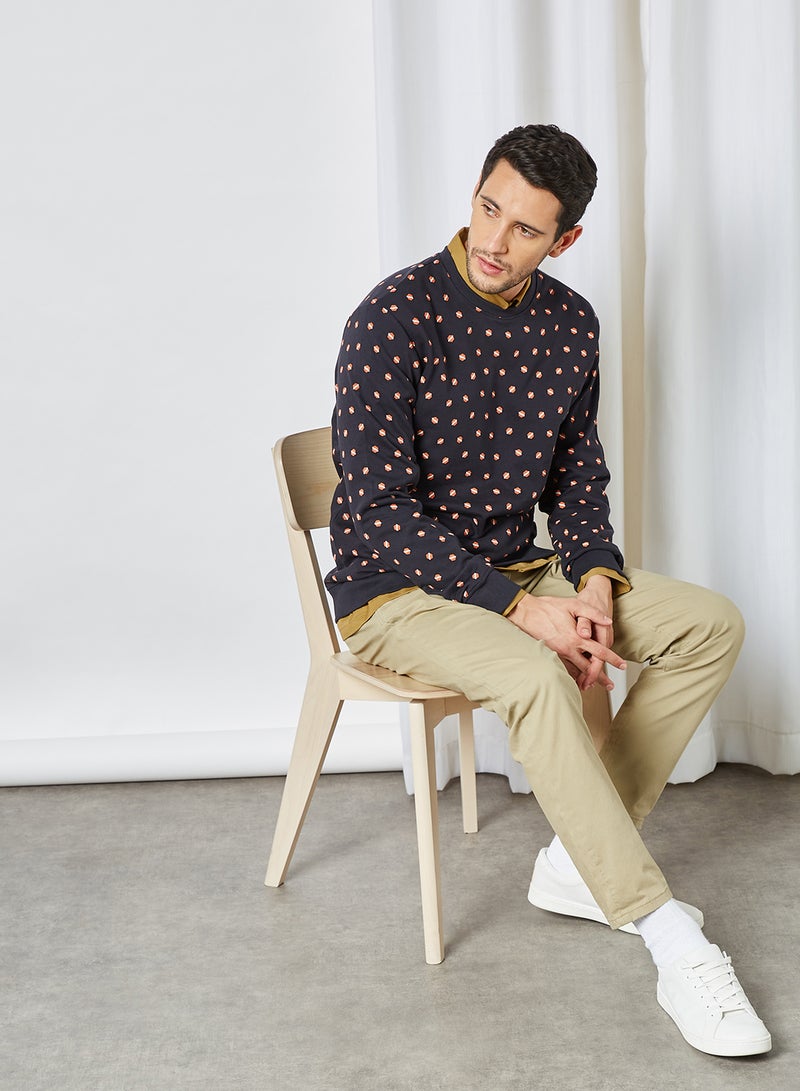 Only & Sons - All Over Print Sweatshirt Blue - Image 1