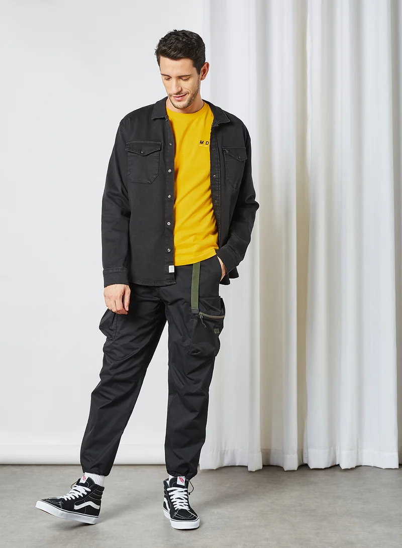 MUSIUM DIV. Short Sleeve Logo T-Shirt Yellow