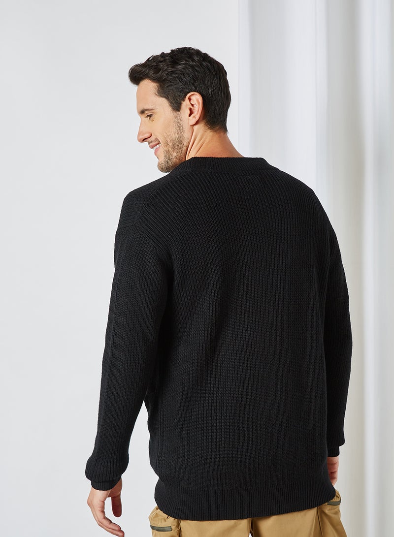 MUSIUM DIV. - Zip Through Cardigan Black - Image 1