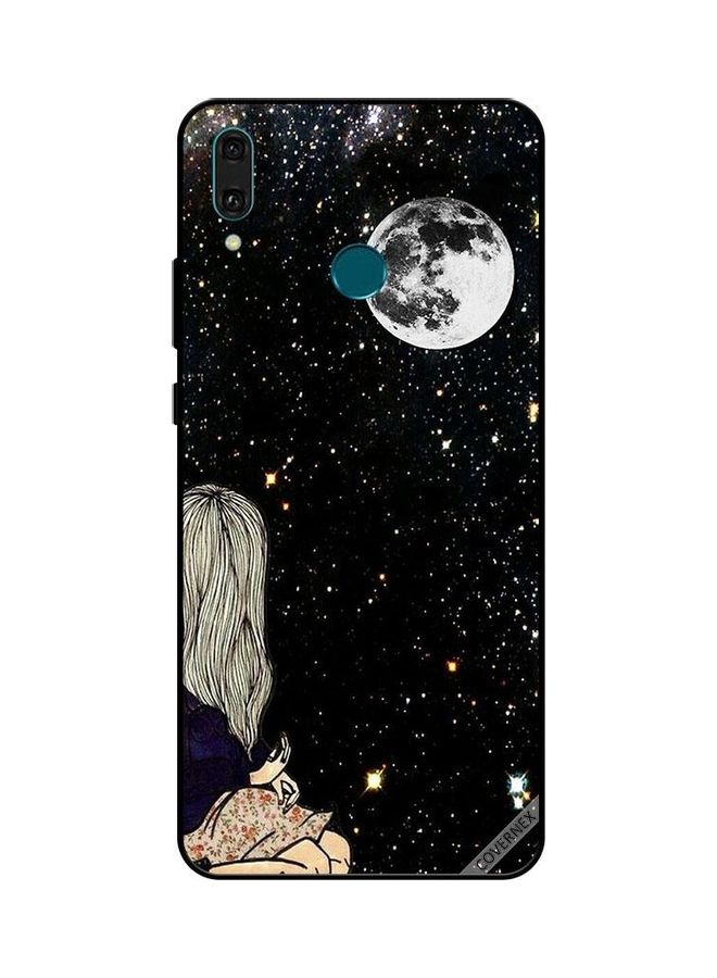 كوفرنيكس غطاء حماية واقٍ لهاتف هواوي Y9 2019 فتاة تنظر إلى القمر - Image 1