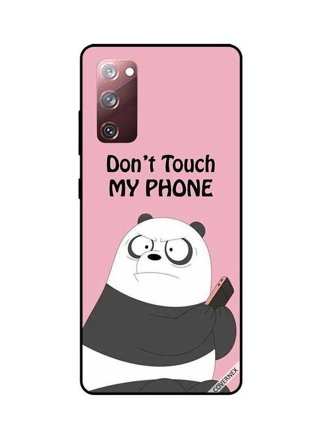 كوفرنيكس غطاء حماية خلفي لهاتف سامسونج جالاكسي S20 FE غطاء واقي للهاتف مطبوع بعبارة "Don't Touch My Phone" - Image 1