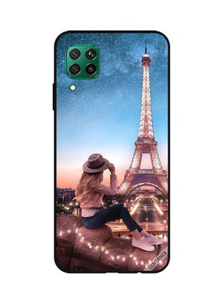 Protective Case Cover For Huawei nova 7i/P40 Lite Brown Hat Girl And Eiffel Tower - v1614774436/N44877479A_1