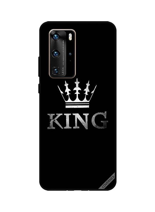 كوفرنيكس غطاء حماية واق لهاتف هواوي P40 برو بطبعة كلمة "King" - Image 1