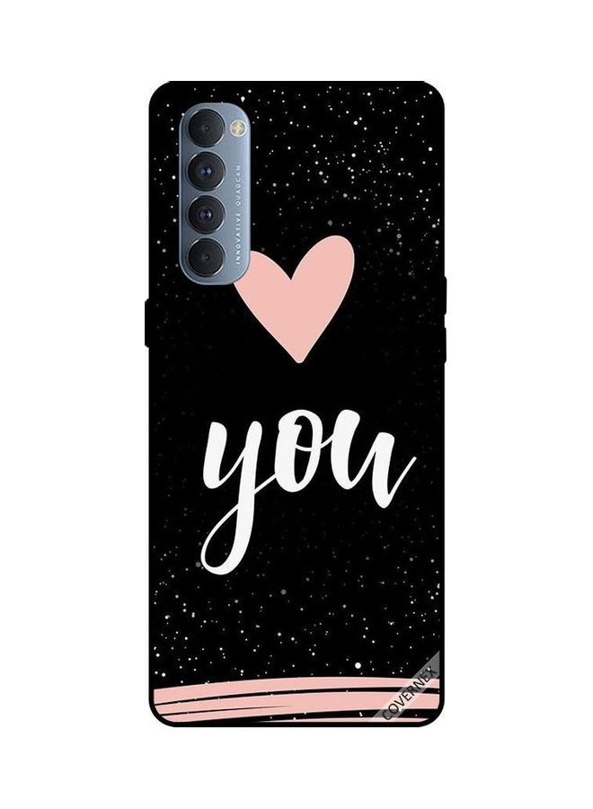 كوفرنيكس غطاء حماية واق لهاتف أوبو رينو 4 برو عبارة "Love You"  - Image 1