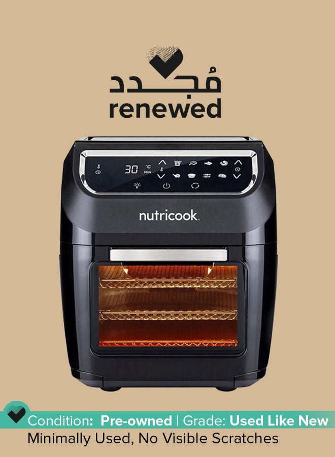 nutricook - Renewed - Air Fryer Oven By Nutribullet, 12L, 1800W 12.0 L 1800.0 W Model- AF9204S  Item code- NC-AFO12 Black - Image 1