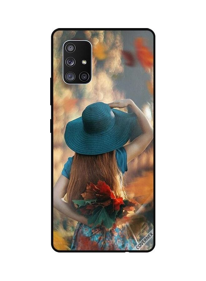 Covernex Protective Back Cover For Samsung Galaxy A71 5G Hat Girl Hiding Love Leaves Hat Girl Hiding Love Leaves  - Image 1