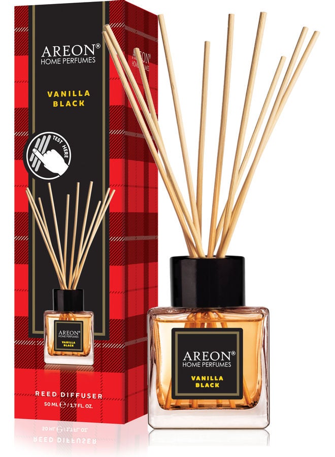 Reed Diffuser With Incense Sticks Vanilla Black Multicolour 50ml 