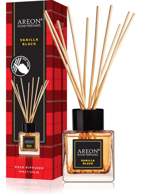 Reed Diffuser With Incense Sticks Vanilla Black Multicolour 50ml