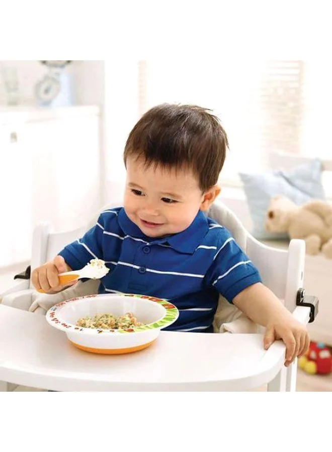 Philips Avent صحن عميق وكبير للأطفال حديثي المشي بلونٍ أبيض وأخضر وأسود