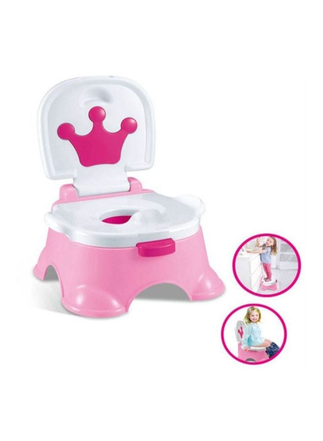 3-In-1 Royal Stepstool Unique Design Lighweight Potty Stool For Kids Pink - v1614777307/N37020422A_3