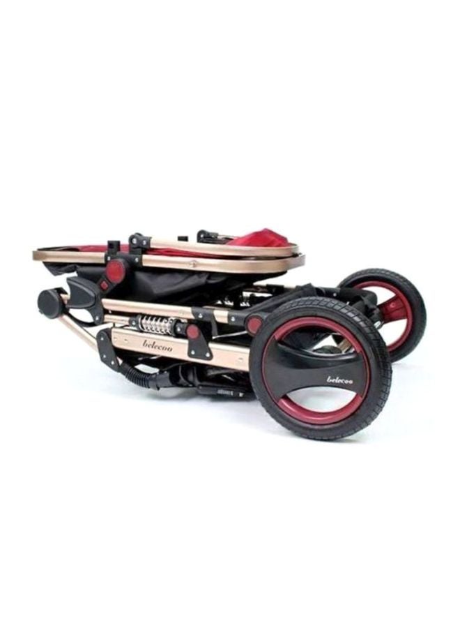 belecoo Belecoo Foldable Stroller - Red  - Image 3