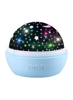 Rotating Projection Lamp Blue/Green/White 13x13cm