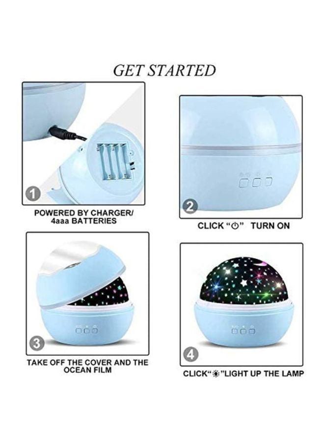 LNKOO - Rotating Projection Lamp Blue/Green/White 13x13cm - Image 1