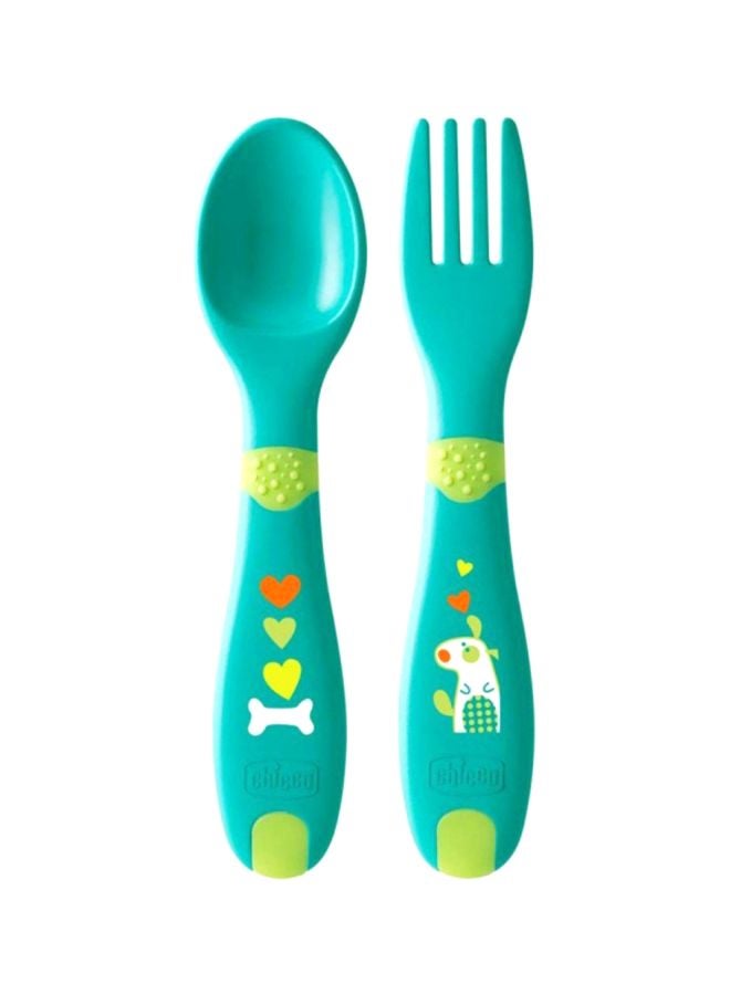 Chicco First Cutlery Spoon And Fork  - Image 1