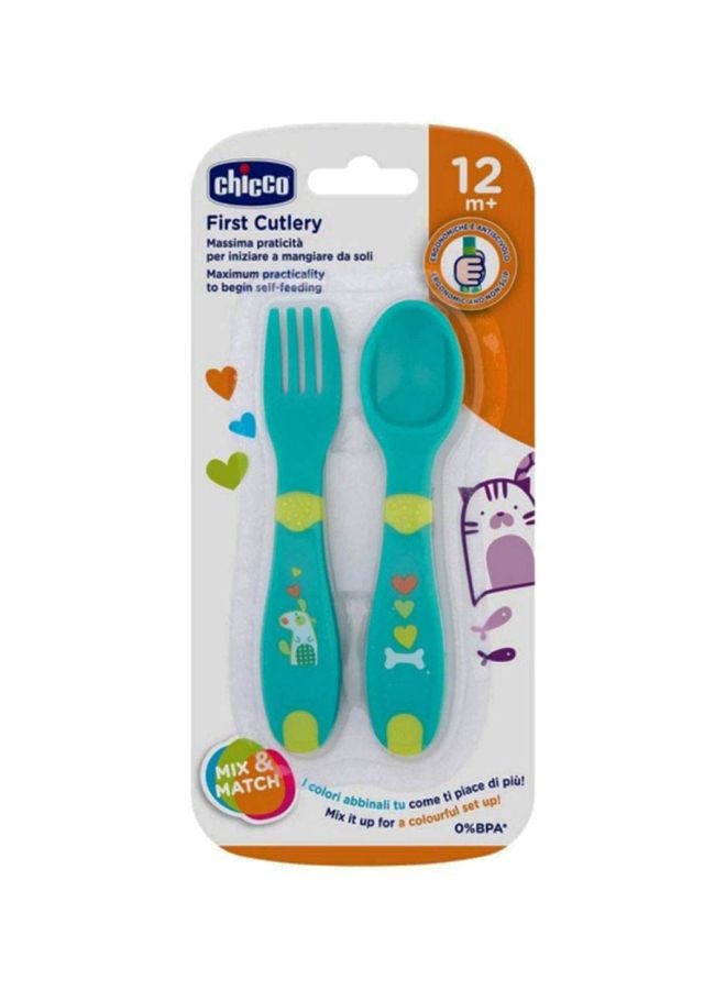 Chicco First Cutlery Spoon And Fork  - Image 2