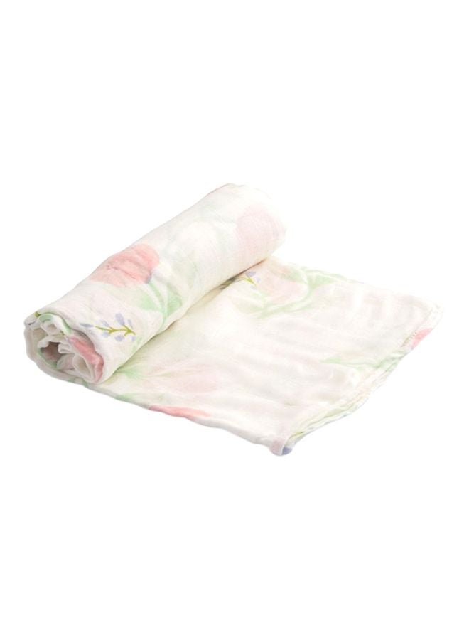 little unicorn - Deluxe Muslin Single Swaddle  Pink Peony - Image 1