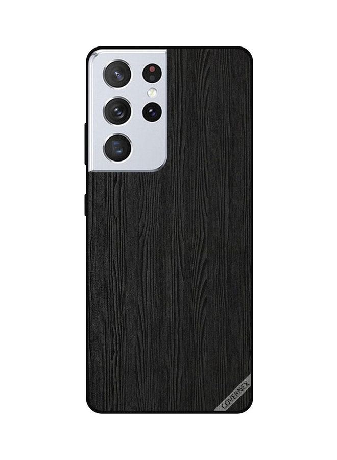 Covernex Protective Case Cover For Samsung Galaxy S21 Ultra 5G Black Wooden Pattern - Image 1