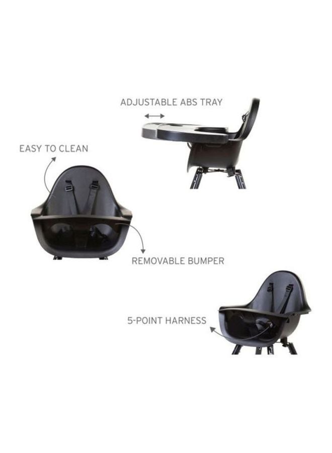 CHILDHOME Evolu 2 Chair 2 - In - 1 With Bumper Black  - Image 5