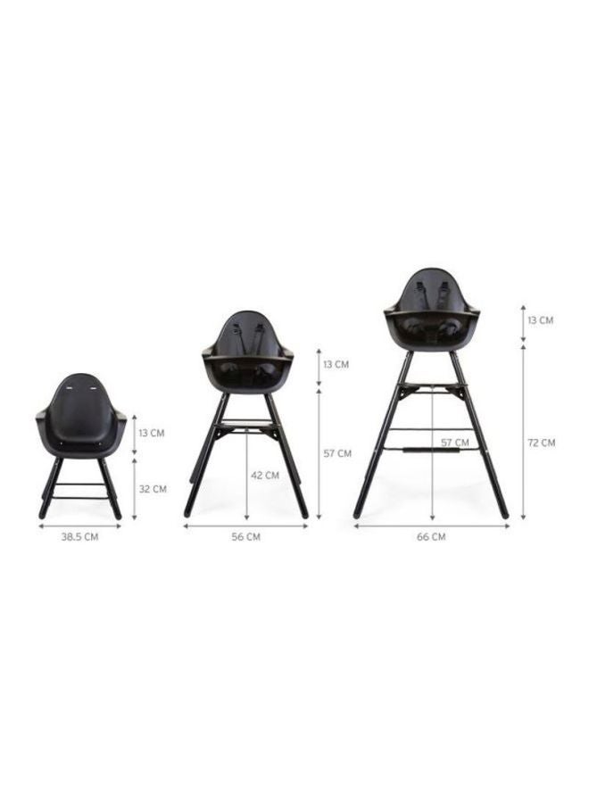 Evolu 2 Chair 2 - In - 1 With Bumper Black