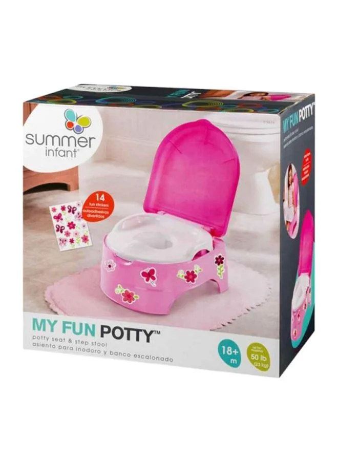 summer infant My Fun Potty Training System, 18+ M - Pink/White