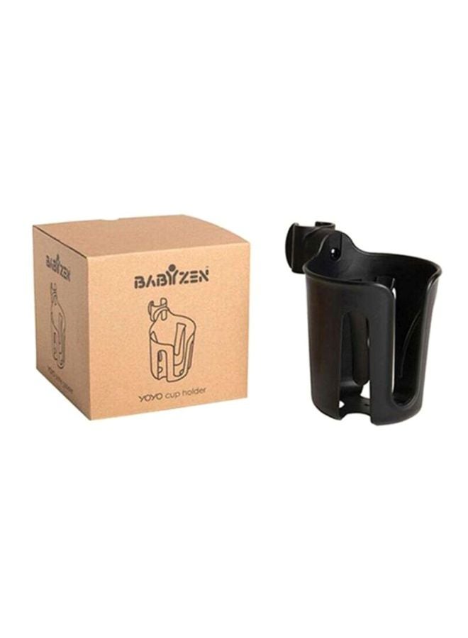 BABYZEN - Yoyo Stroller Cup Holder Attaches To 6 Different Points On The Babyzen Yoyo2 Stroller Frame Suitable For Parents And Kids - Black - Image 1