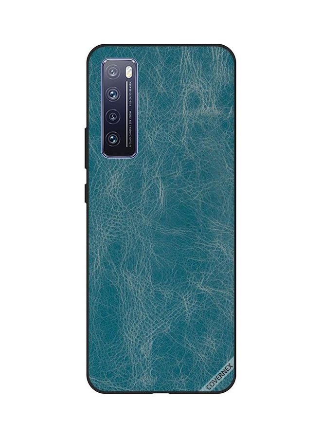 كوفرنيكس غطاء حماية واق لهاتف هواوي نوفا 7 5G تصميم لجلد بلون أزرق  - Image 1