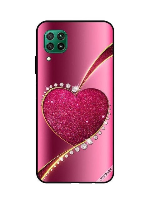 Protective Case Cover For Huawei nova 7i/P40 lite Pink Diamond Glitter Heart