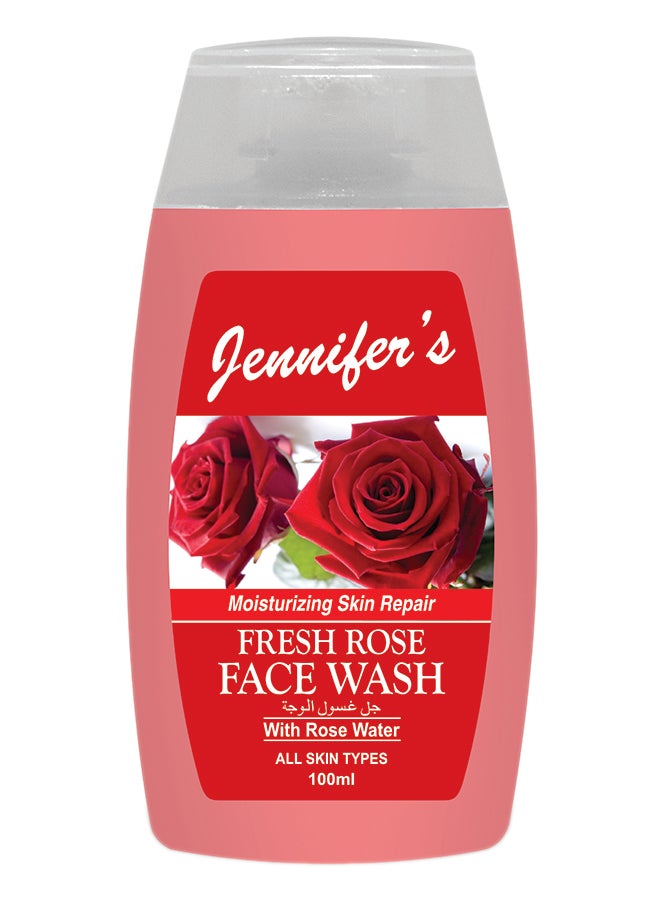 Jennifer's Fresh Rose Face Wash Pink 100ml 