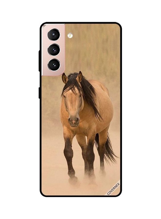 Covernex Protective Case Cover For Samsung Galaxy S21 5G Brown Horse Race - Image 1