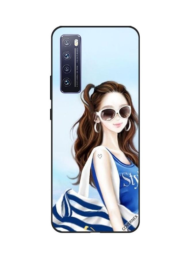 Covernex Protective Case Cover For Huawei Nova 7 5G Blue Shirt Style - Image 1