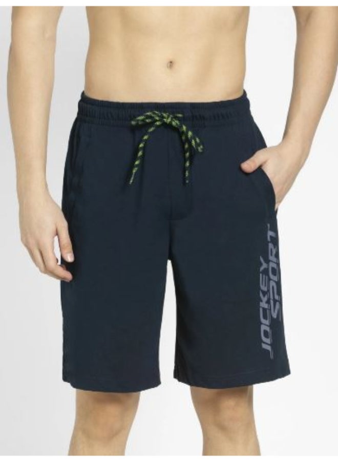 جوكي شورت بقصة مستقيمة كحلي - Image 1