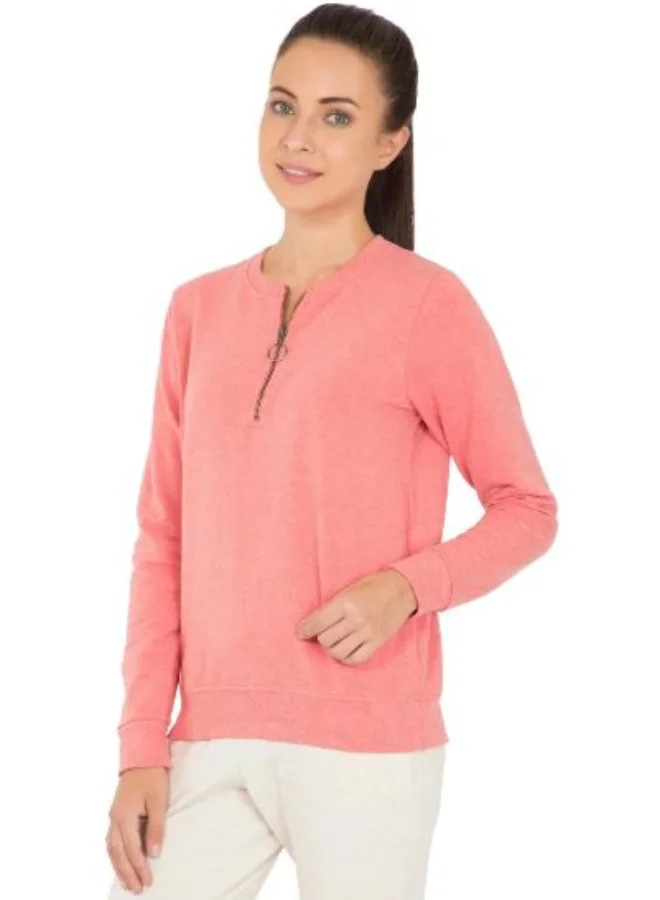 JOCKEY USA Originals Henley Neck Polo Pink